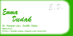 emma dudak business card